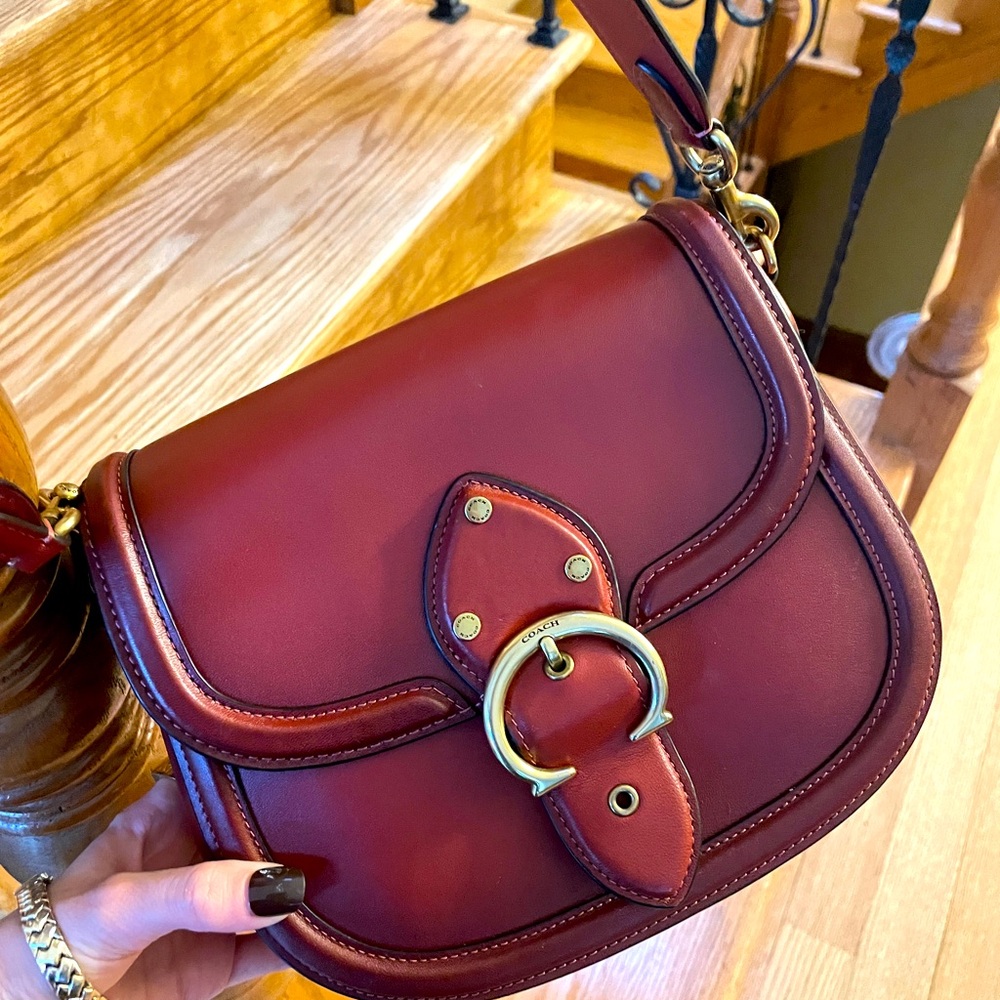 Coach C0749 Beat Saddle Bag Red Sand - New Women | Color: Red. NEW